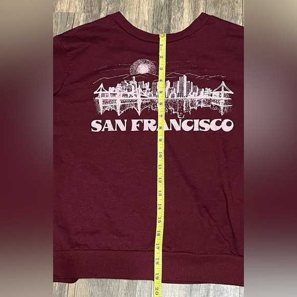 Fifth Sun San Francisco Pull Over Maroon Polyester Rayon Spandex Women S… - Picture 8 of 8